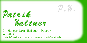 patrik waltner business card